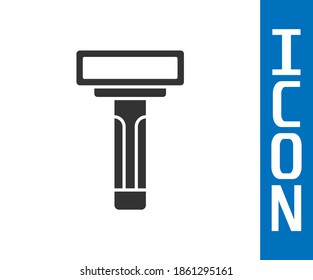 Grey Shaving razor icon isolated on white background.  Vector