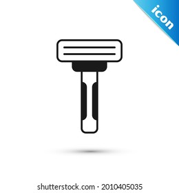 Grey Shaving razor icon isolated on white background.  Vector