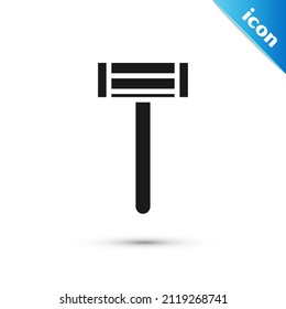 Grey Shaving razor icon isolated on white background.  Vector Illustration
