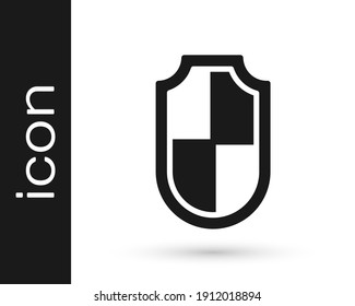Grey Shield icon isolated on white background. Guard sign. Security, safety, protection, privacy concept.  Vector