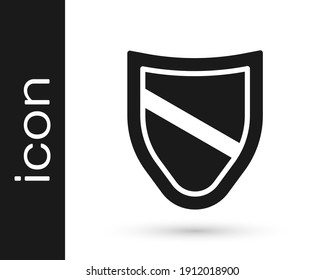 Icono de Escudo gris aislado en fondo blanco. Signo de guardia. Seguridad, seguridad, protección, concepto de privacidad.  Vector