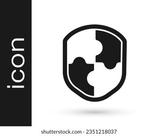 Grey Shield icon isolated on white background. Guard sign. Security, safety, protection, privacy concept.  Vector Illustration