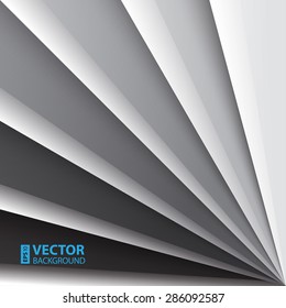 Grey shiny paper layers with realistic shadows abstract background. RGB EPS 10 vector illustration
