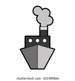 grey ship cartoon