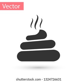 Grey Shit icon isolated on white background. Vector Illustration