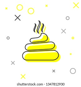 Grey Shit line icon isolated on white background. Vector Illustration
