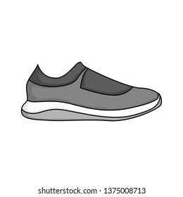Grey shoe vector. Hipster shoe vector