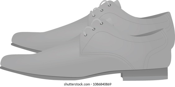 Grey shoes. vector illustration
