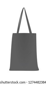 Grey  shopping bag. vector illustration