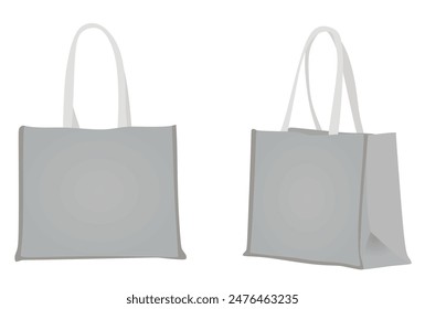 Grey shopping bag. vector illustration