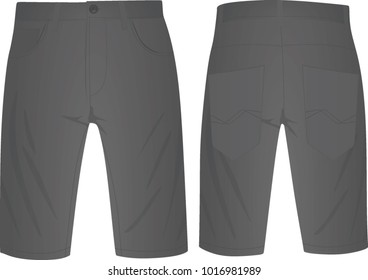 Grey short pants. vector illustration