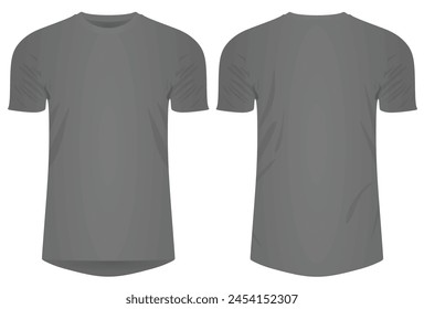 Grey short sleeves jersey. vector illustration