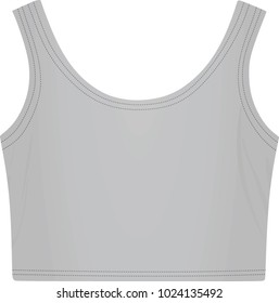 Grey short t shirt. vector illustration