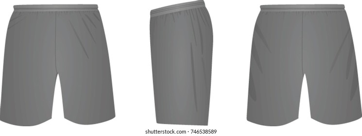Grey shorts. vector illustration