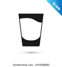 Grey Shot glass icon isolated on white background.  Vector