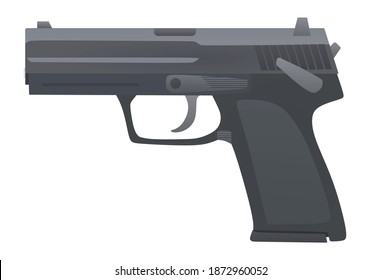 Grey shot gun. vector illustration