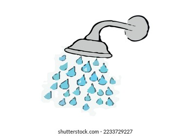 grey shower head vector water 