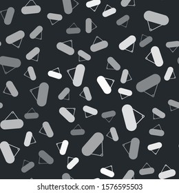 Grey Signboard hanging icon isolated seamless pattern on black background. Suitable for advertisements bar, cafe, pub, restaurant.  Vector Illustration