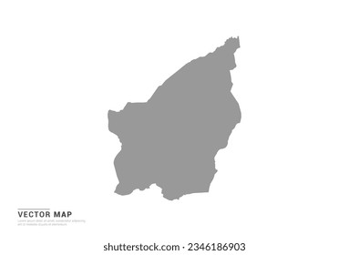 Grey silhouette of San Marino map on white background vector.