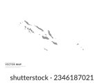 Grey silhouette of Solomon Island map on white background vector.