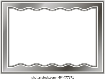grey silver metal frame