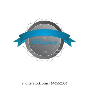 grey silver premium label