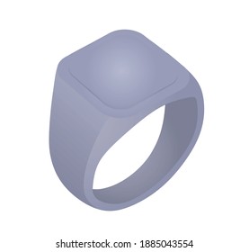 Grey silver ring. vector illustration