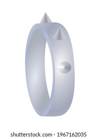 Grey silver ring. vector illustration