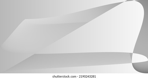 Grey Silver Technology Smooth Gradient Mesh. Fluid Dynamic Alluminium Metallic Smooth Surface. Minimal Layers Monochromatic Futuristic Illustration. Modern Gray Digital Shape Original Background.