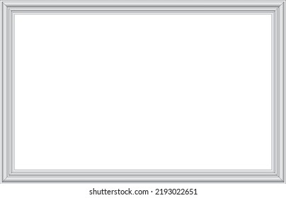 Grey Simple Frame, vector illustration isolated on white background