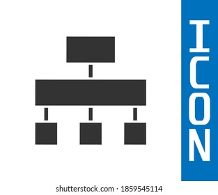 Grey Site map icon isolated on white background.  Vector