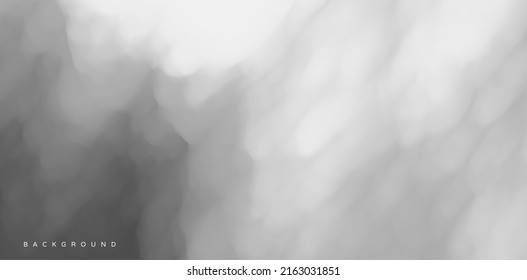 Cielo gris con nubes. Oscuras y angustiadas nubes nominales con nubes de cúmulos. Textura natural del humo. Cielo antes de la fuerte lluvia. Ilustración vectorial o banner, volante, cartel, portada o folleto.