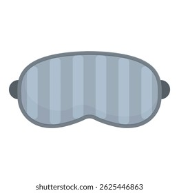 Grey sleeping mask with stripes for sleeping well and having sweet dreams, isolated on white background