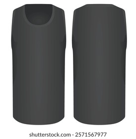 Grey sleeveless jersey. vector illustration