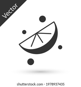 Icono de cal grisácea aislado en fondo blanco.  Vector
