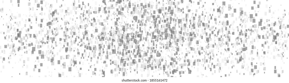 Grey small rectangles abstract tech banner design. Geometric vector background