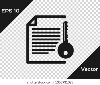Grey Smart contract icon isolated on transparent background. Blockchain technology, cryptocurrency mining, bitcoin, altcoins, digital money market. Vector Illustration