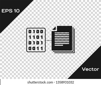 Grey Smart contract icon isolated on transparent background. Blockchain technology, cryptocurrency mining, bitcoin, altcoins, digital money market. Vector Illustration