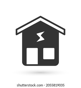 Grey Smart home icon isolated on white background. Remote control.  Vector