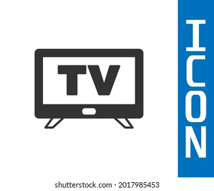 Grey Smart Tv icon isolated on white background. Television sign.  Vector