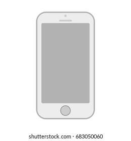 Grey smartphone flat style style vector eps10. Smartphone sign for web desing.