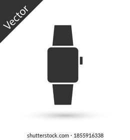 Grey Smartwatch icon isolated on white background. Vector.