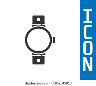 Grey Smartwatch icon isolated on white background.  Vector