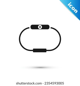 Grey Smartwatch icon isolated on white background.  Vector Illustration