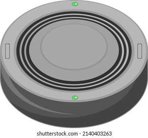 Alerta de humo gris, ilustración, vector sobre fondo blanco.