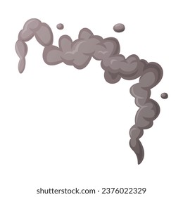 Grey Smoke Cloud and Dust Explosion Puff Vector Illustration
