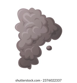 Grey Smoke Cloud and Dust Explosion Puff Vector Illustration