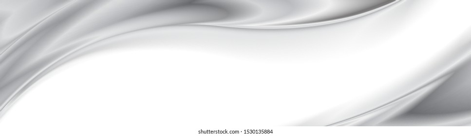 Diseño de pancartas abstracto de ondas grisáceas y nítidas. Fondo de encabezado ondulado del vector