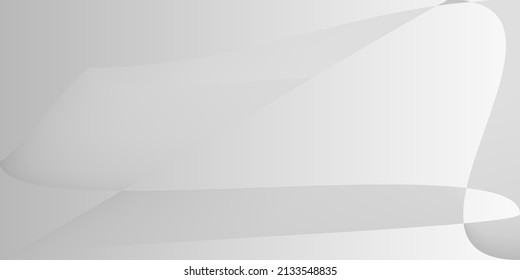 Grey Smooth Layers Dynamic Smooth Surface. Futuristic Monochromatic Gray Technology Gradient Mesh. Metallic Shape Digital Silver Office Background. Fluid Alluminium Minimal Modern Illustration.