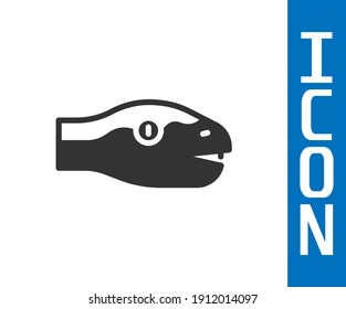 Grey Snake icon isolated on white background.  Vector